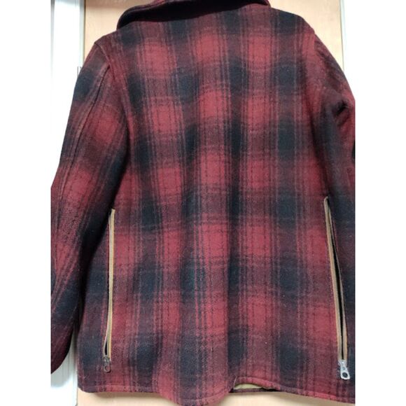 Vintage Carter's Red & Black Wool Hunting Coat Measures Approx. 21" x 31" - Picture 7 of 8